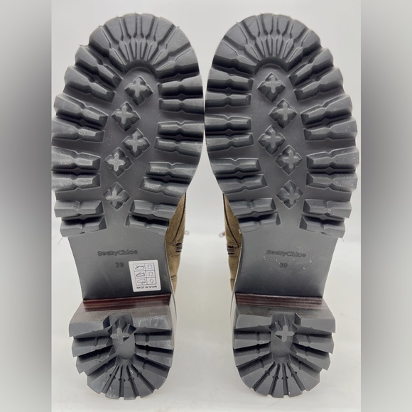 See by Chloé Mallory Suede Combat Boots - Picture 9 of 13